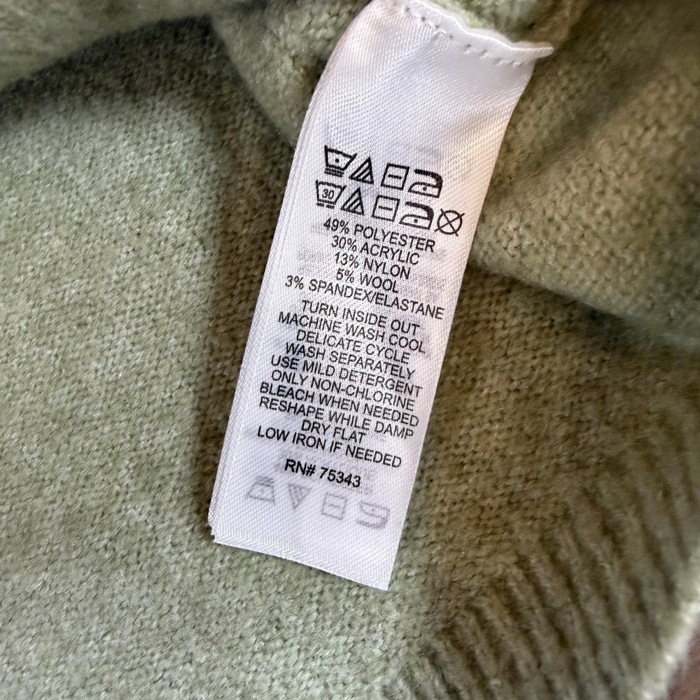 Tahari Women's Size L Sleeveless Mock Neck Knit Sweater Top Sage - Picture 6 of 6